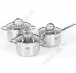 НАБОР посуды 3предмета (кастрюли формы цилиндр 2,1/2,9л,ковш 2,1л) (4)