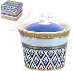 Сахарница Golden Blue 250мл d10 h9см,с ложкой, 