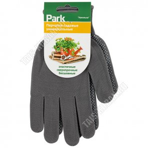Перчатки д/сад.работ 8 разм (M) полиэстер+ПВХ точки-ладонь (12) 