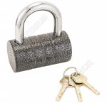 АЛЛЮР Замок навесной, 8х4х4,5см, d12мм, чугун, закален.дужка, 3 ключа, антич.сереб, ВС2-21С (18)