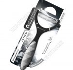 Crystal Овощечистка поперечная (цинк+нержавеющая сталь+пластик) L15 7х2см,черный/серый (12) 