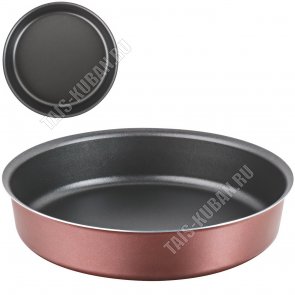 Форма д/выпечки,круг d22 h5см,бордо/черн,толщ.ст.и дна 1,2мм 