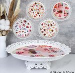 Блюдо на ножке, кругл.(d34 h10см) 