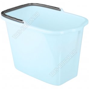 Ведро прям. 15л с носик,голуб. (40х25 h28см) (20) 