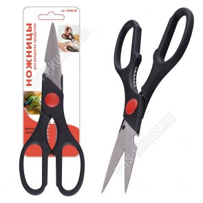 Ножницы кухонные 3в1 (орехокол, открывашка для бутылок) L20,5см (12) 