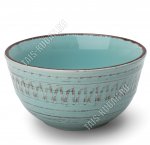 Салатник Meadow d15см h8см, голубой, корич.