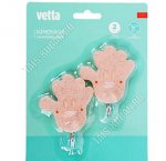 Vetta Крючок самоклей, пп+металл, н-р 2шт (3,5х3,5см) 