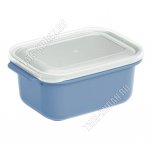 Контейнер прям 1,0л,серебр, с крышк. (12х18 h8см) (24)