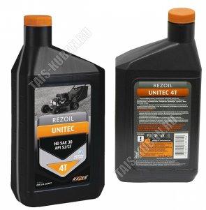 Масло моторное REZOIL-0.95л, д/4-х такт. двигателей,минеральн UNITEC 4T 