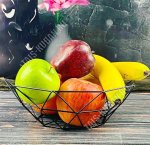 Фруктовница черная, фигурная (d27см), 