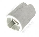 Патрон для люстр,резьбовой (керамика) Е14,250В,2А,белый (400) 