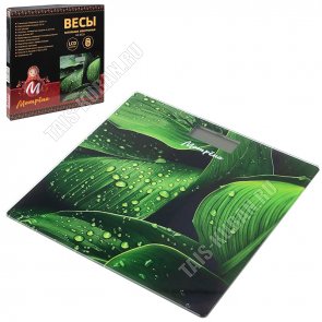 Весы напольные эл. (стекло) до 150кг,дел 100г,рис