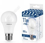 Ergolux-ЛОН E27 11Вт, холодн.6500К (аналог 90Вт обыч.лампы)  (10) 