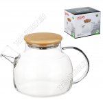 Чайник заварочный (стекло+бамбук) 1,0л (12) 