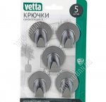 Vetta Крючок самоклей, нерж, н-р 5шт (d3,5см) кругл (6)