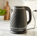 Чайник пластик+нерж 1,8л 2200Вт,чёрный (12) 